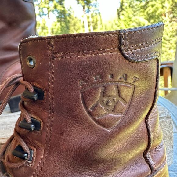 ARIAT Boots Western Lace Up Kilties Womens 7B Brown Leather Cowgirl Boho Rodeo - Picture 5 of 11